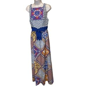 1970s Vintage Shannon Rodgers patchwork maxi dress women’s small